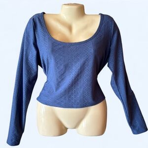 HOLLISTER Blue Long Sleeve Women's Top